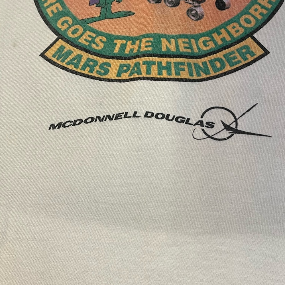 VTG 90s 1996 1997 Mars Pathfinder T-Shirt Delta Delivers McDonnell Douglas NASA - Picture 3 of 14